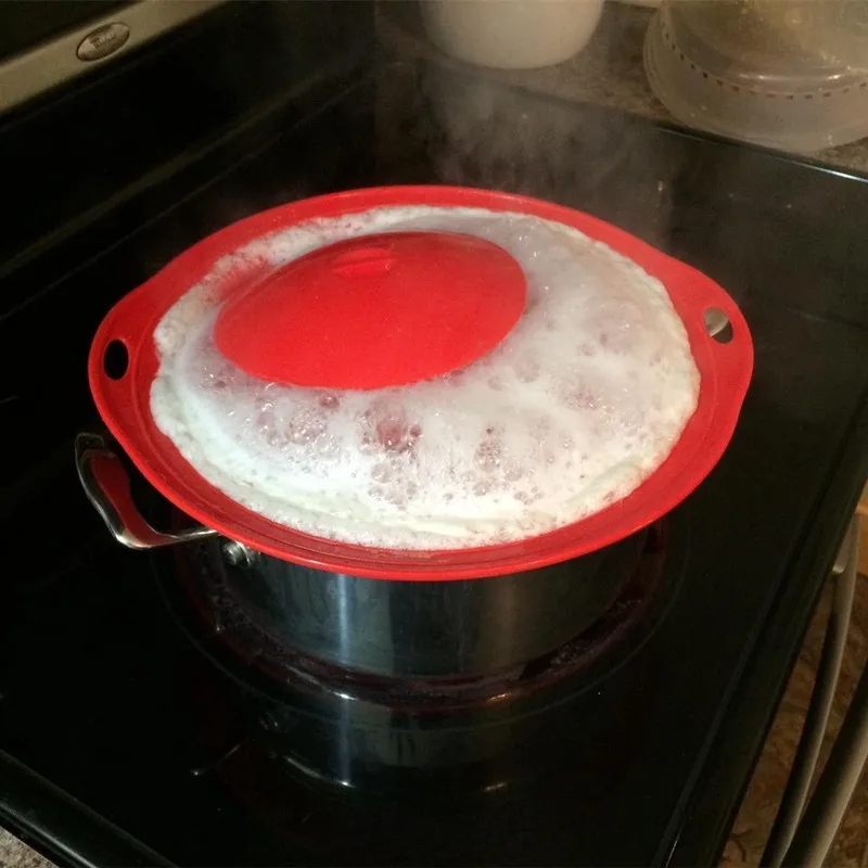 Многофункциональная силиконовая чашка непроливайка Крышка Для Сковороды Пособия по кулинарии инструменты
