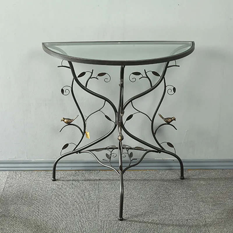 Wrought Iron Wall Corner Entrance Tables, Coffee Table, Living Room Sofa Edge Wrought Iron Wall Corner Entrance Tables, Coffee Table, Living Room Sofa Edge