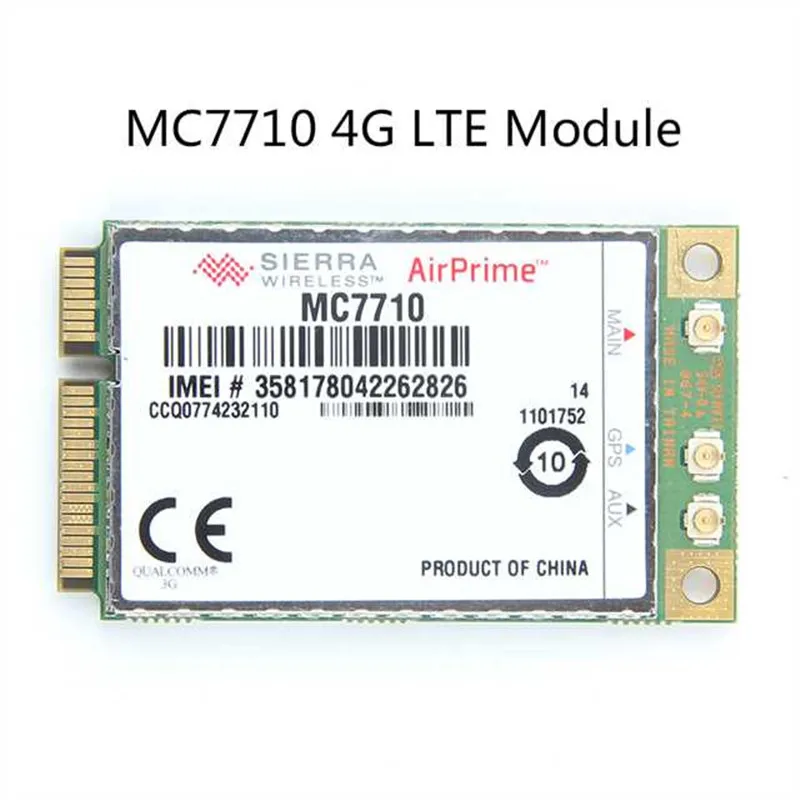 

Unlocked Sierra Wireless MC7710 4G LTE/HSPA+ 4G 3G Module WWAN Mini PCI-E Card WCDMA EDGE / GPRS /LTE 800/900/2100MHz