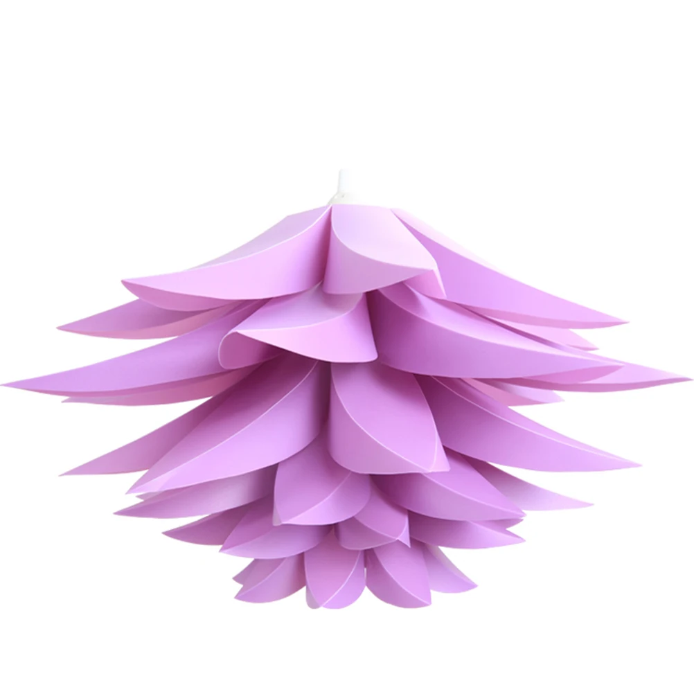 

DIY Lotus Chandelier PP Pendant Lampshade Ceiling Room Decoration Puzzle Lights Modern Lamp Shade (Purple)