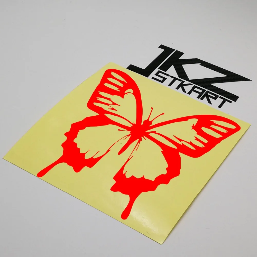 

JKZ STKART Vinyl Die Cut Car Sticker Decals Beautiful Butterfly ii12 x 12 cm for Motor Bike Laptop Helmet Decorated Stickers