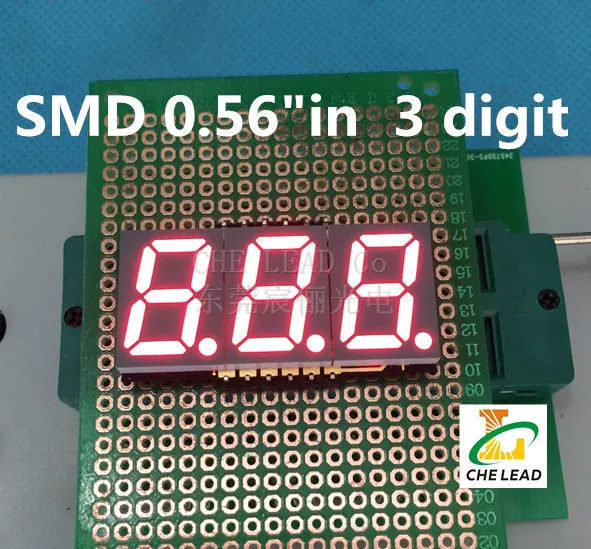 0 56 &quot0 56in SMD цифровая трубка общий анод красный 3-значный светодиодный дисплей