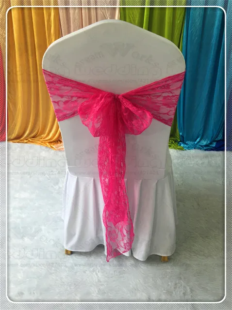 Us 98 0 8 X108 Lace Chair Sashes Bow Table Runner Tablecloth Napkins Fabric Hoods Caps Skirt Overlay Linen Party Wedding Decorations In Sashes From