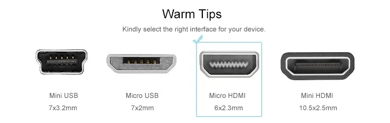 Lnyuelec Micro HDMI к HDMI кабель, Скорость HDTV HDMI Micro HDMI кабель поддерживает Ethernet, 3D, 4 К и Audio Return