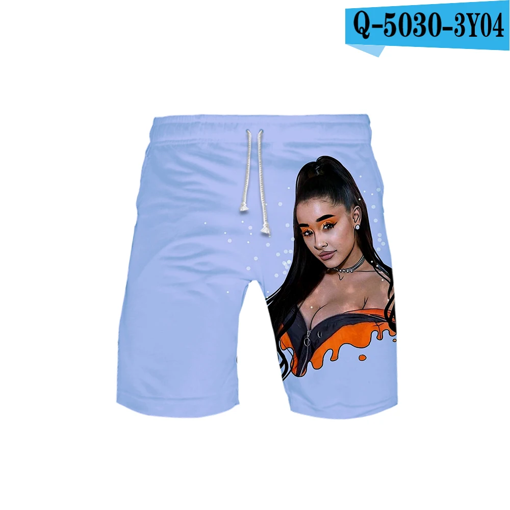 Ariana Grande 3D Printed Beach Shorts for Man Fashion Shorts Summer shorts New Arrival Casual Streetwear Trendy Wear - Цвет: Лаванда