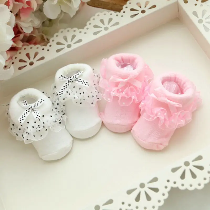 

Baby Girl Princess Baby Girls Toddlers Lace Ruffle Frilly Non-slip Cotton Ankle Socks SL07