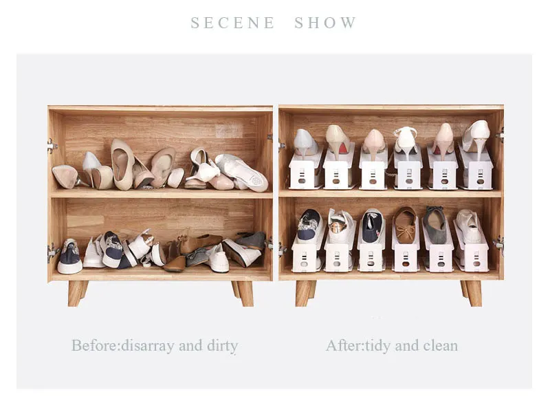 Home Use Shoe Organizer Modern Double Cleaning Storage Shoe Rack Living Room Convenient Shoes box Shoes Organizer Stand Shelf (7)