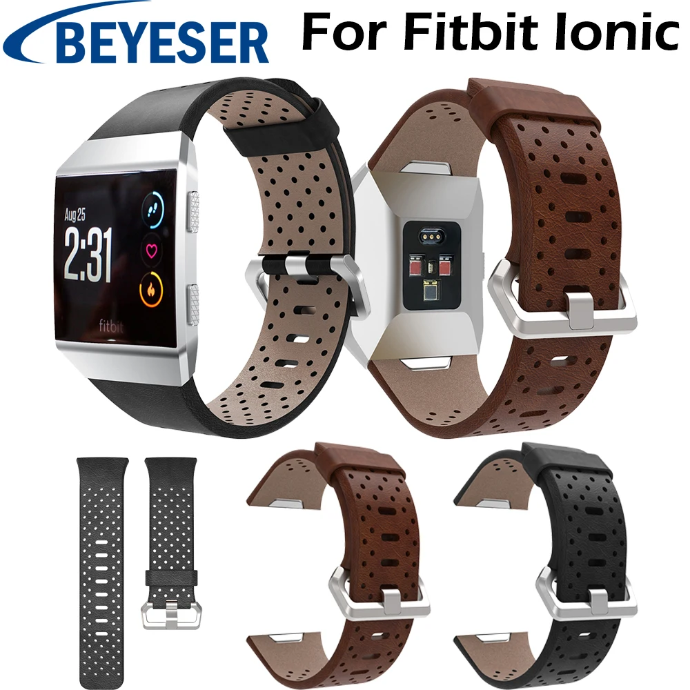 Кожаный ремешок для fitbit ionic watch сменный Браслет часов Смарт часы часов|Ремешки