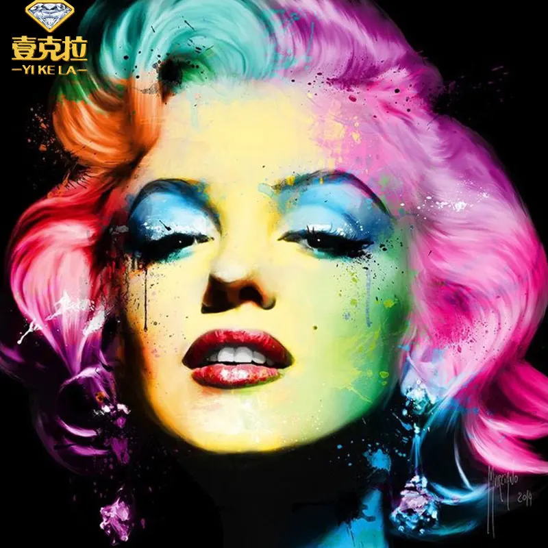 

Full Square Diy Diamond Painting Marilyn Monroe Oil Painting Diamond Embroidery Cross Stitch Rhinestone Painting Home Decor Gift