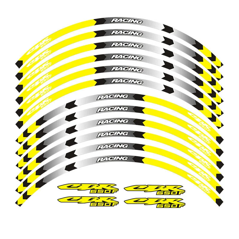 Для Honda CBR650F 12x Высокое качество подшипники мотоцикла колес отличительные светоотражающие наклейки обода в полоску CBR 650 F