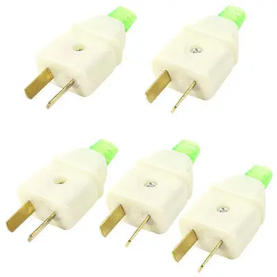 

5pcs AC 250V 16A 2 Pin US AU Power Plug Connector Replacement