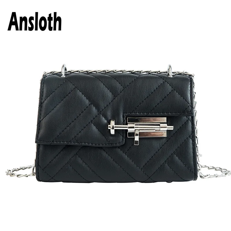 

Ansloth Luxury Diamond Lattice Bag For Women Special Designer Crossbody Bag Ladies PU Leather Shoulder Bag Mini Flap Bag HPS481