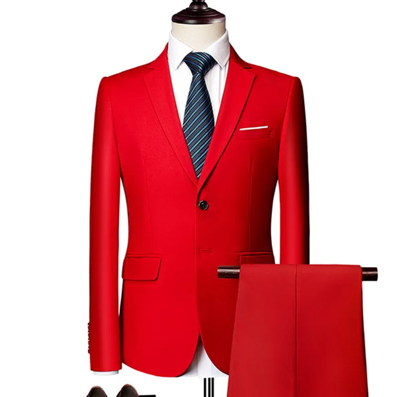 Customized new fashion men's clothing men's suit two-piece suit (coat + pants) men's single button four-quarter sleeve suit Customized new fashion men's clothing men's suit two-piece suit (coat + pants) men's single button four-quarter sleeve suit