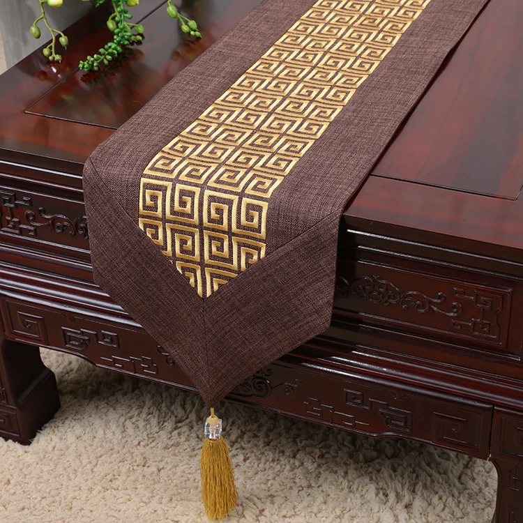 خمر الصينية الفاخرة القطن الكتان الجدول عداء مستطيل GeometricTablecloth الراقية القهوة مفرش طاولة طاولة طعام منصات خمر الصينية الفاخرة القطن الكتان الجدول عداء مستطيل GeometricTablecloth الراقية القهوة مفرش طاولة طاولة طعام منصات