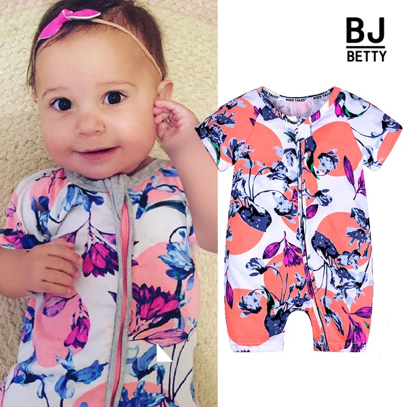 

Summer Baby Rompers Cotton Brand Baby Girls Clothes Boys Pajamas Suit 0-24 Months Infant Jumpsuit Clothing For Baby BBR188