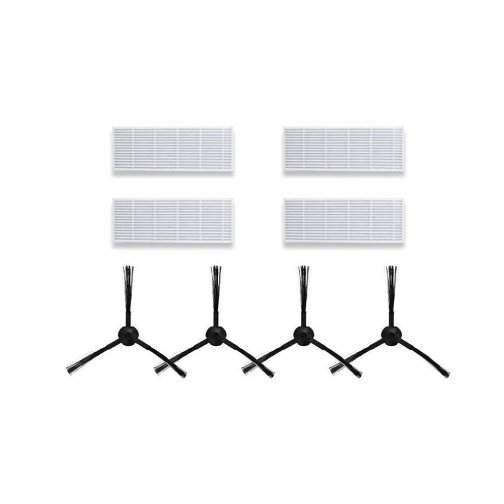 

12pcs/lot side brush*2 pair+hepa filter x4pcs+Sponge x4pcs Replacement for kitfort KT-519 kt519 kt519 Robot Vacuum Cleaner Parts