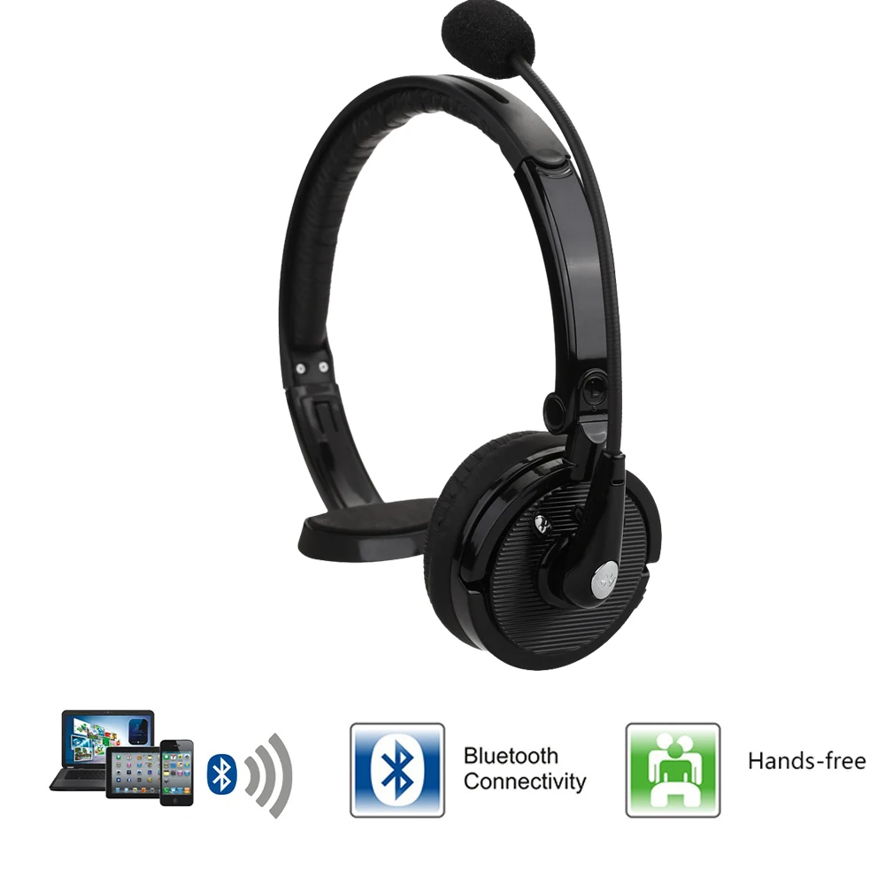 

BH-M10B Over Head Headphone Boom Mono Multi-point Wireless Bluetooth Headset Earphone Hands-free with Mic for Smart Phone PC