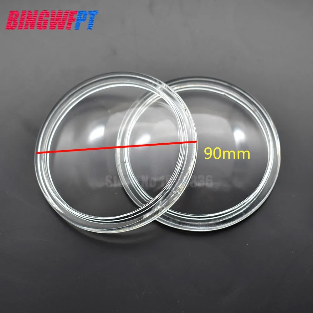 

2x Round Diameter 90mm Fog Lamps Lights Tempered Glass Anti-fog Glass For Mitsubishi L200 Outlander Grandis Galant Pajero Colt