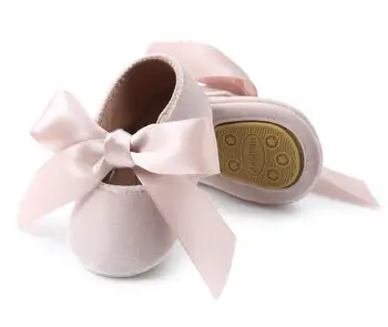 

2020 HONGTEYA big tie bow Toddler Baby Girl Princess Shoes hard sole Infant Prewalker Newborn Baby Shoes mary jane party shoes