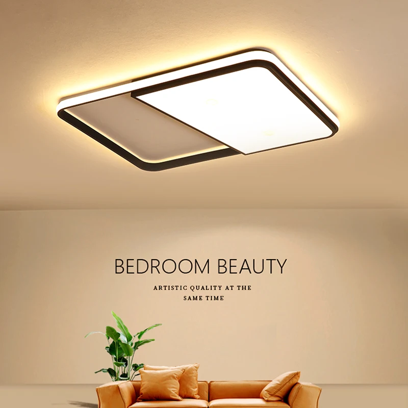 

Ultra-thin White/Black LED Modern Ceiling Lights Acrylic Ceiling Lamp Dining Room Foyer Bedroom lamparas de techo avize led lamp