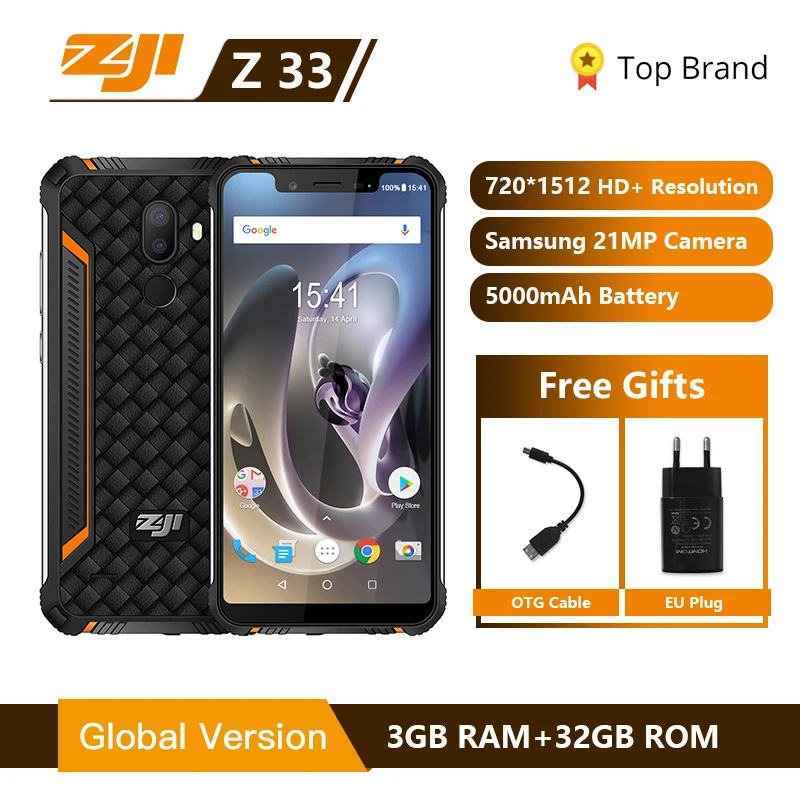ZJI Z33 IP68 Водонепроницаемый телефон 4600 мА/ч 3 Гб оперативной памяти 32 встроенной 5 85
