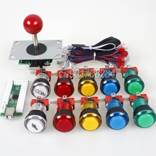 Аркадная панель управления 5Pin джойстик+ 10 x светодиодный кнопочный+ USB кодер для Raspberry Pi Retropie 3 Модель B проект DIY kit