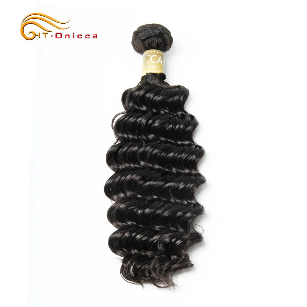 

Onicca Deep Wave Bundles Human Hair Extension Brazilian Hair Weave Bundles 1/3/4 Bundle Deals Non Remy 100% Human Hair Weave