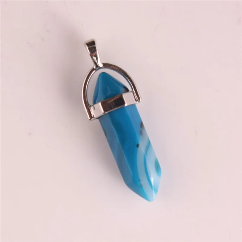 

Druzy Column Blue Agtes Natural Crystal Tiger Eye turquoises pendentif amethyste Stone Healing Meditation Pendants Druse kolye