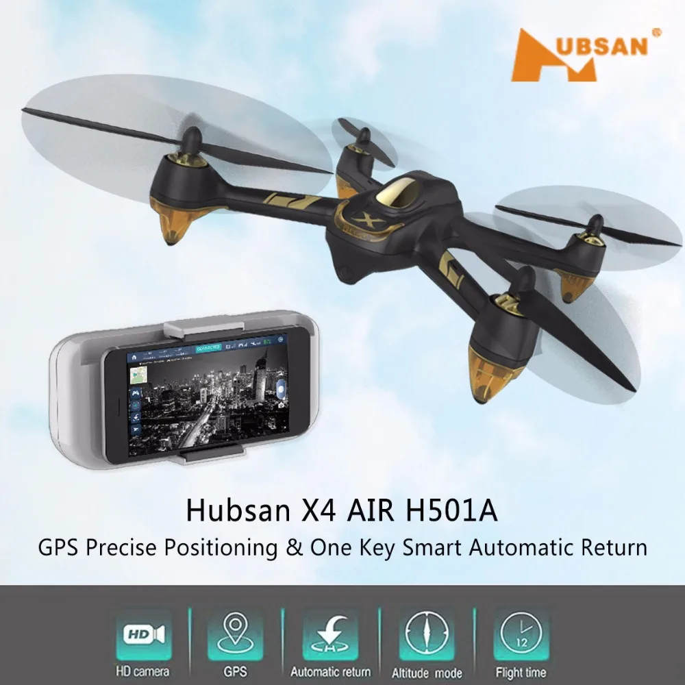 Квадрокоптер Hubsan X4 AIR H501A Радиоуправляемый бесщеточный Wi Fi FPV 1080P HD GPS|rc helicopter toys|rc