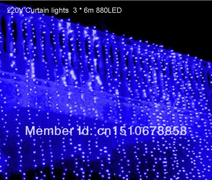 Free shipping 63M 640LED led Waterfall decorative string light led curtain lights string Christmas lights Outdoor Holiday220V