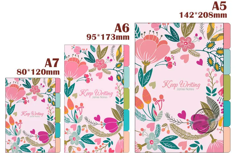 Новинка 2019 разделитель материала PP для блокнот dokibook Candy Flower индекс бумажного ядра