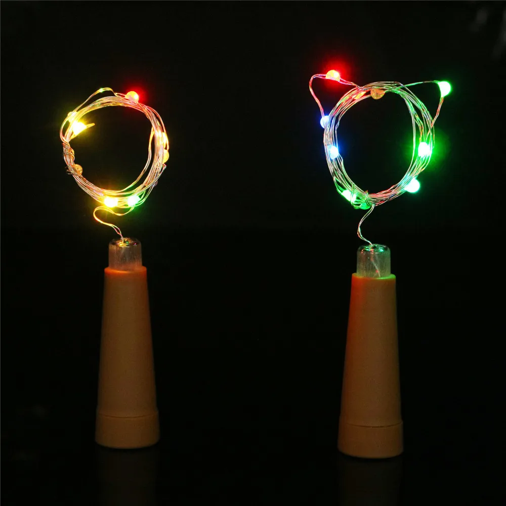 

6PCS/Lot 10 LED Wine Bottle Lights Cork Battery Powered Starry DIY Christmas String Lights For Party Halloween Wedding Decoratio