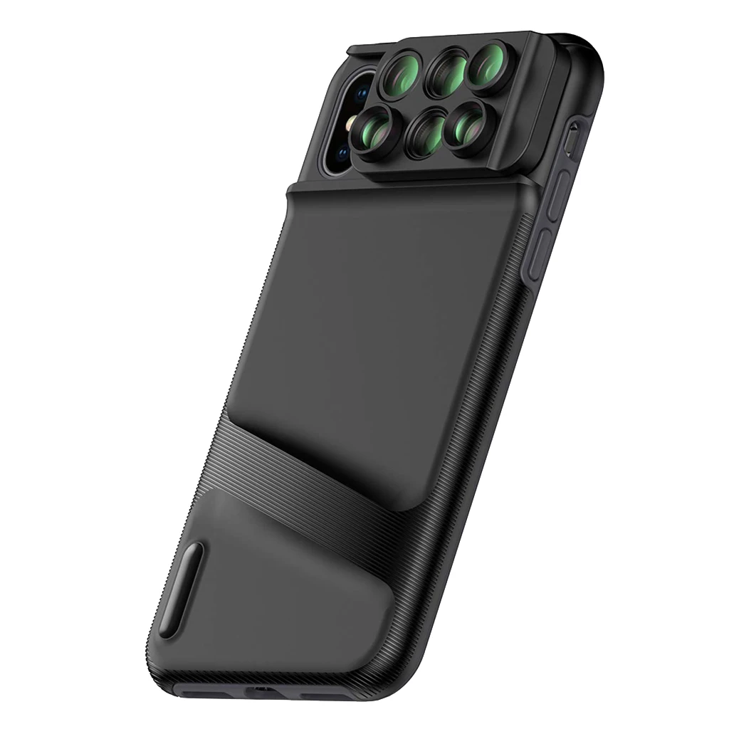

Plastic 6 in 1 Dual Optics Lens System Double Layer Protection for iPhone XS Case