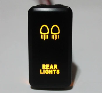 

REAR LIGHTS Push Button Switch Orange LED For Toyota Landcruiser Hilux FJ Cruiser ON OFF Switch With Wire 12 Volt 3Amp