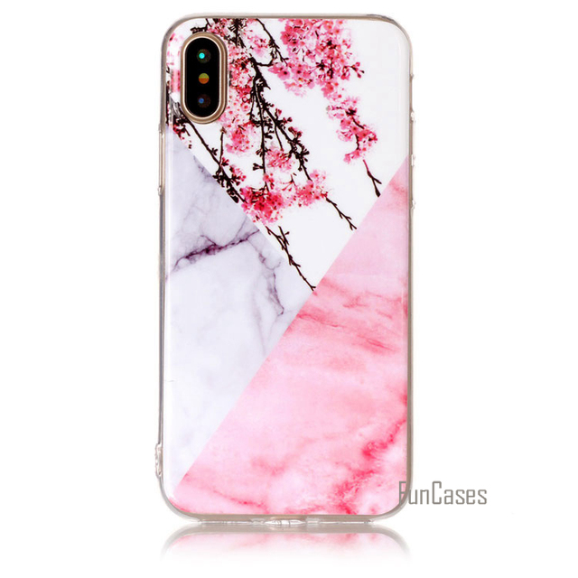 Case For iphone X / 10 Retro Marble Pattern Design Texture Soft Cases Cover coque For iPhone8