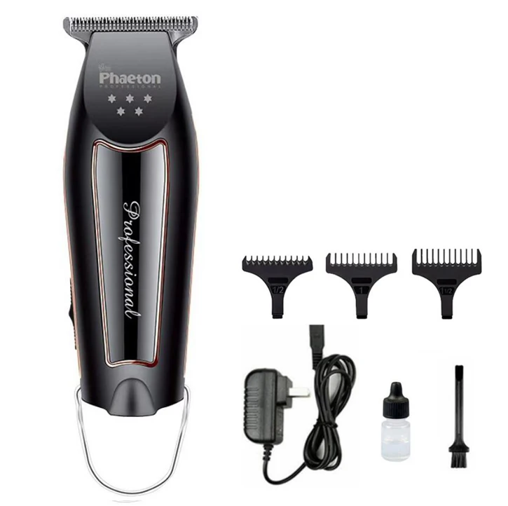 100-240V Hair Trimmer professional Hair Clipper Beard Trimmer Men's Hair Cutter Barber haircut machine 0.1mm Cutting 15W - Цвет: black standard