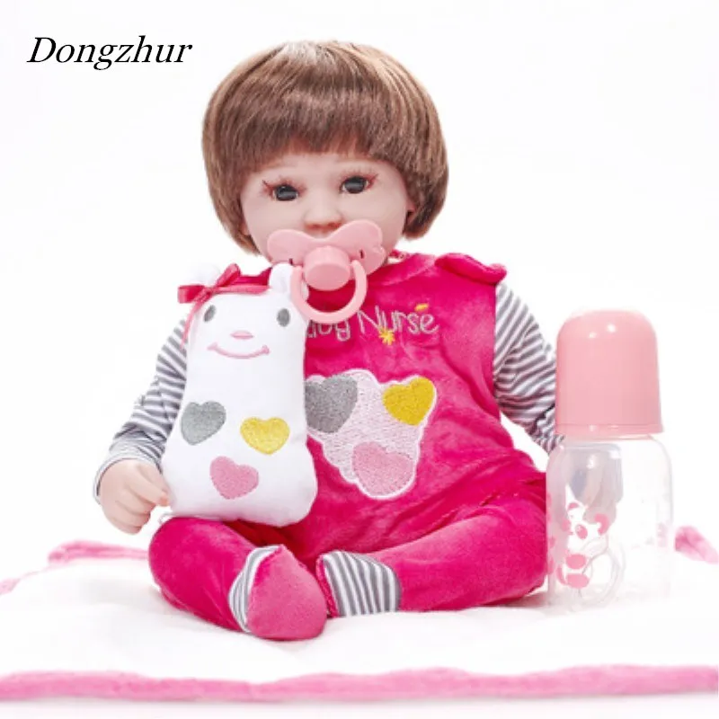 

Dongzhur Silicone Reborn Dolls Babies Soft Realistic Bebe Reborn Baby Doll Lifelike Girl Newborn Babies Cloth Body Toy Kids Gift