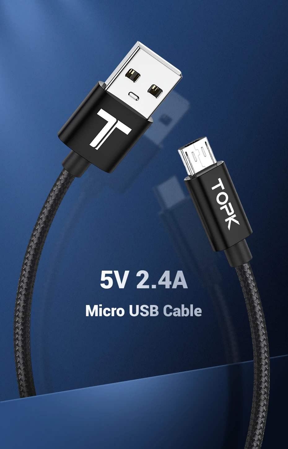 Micro USB кабель 2.4A нейлон Быстрая зарядка USB кабель для передачи данных для samsung Xiaomi huawei Microusb зарядное устройство Шнур Android телефон кабели