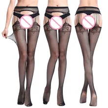 Колготки для секса, женские чулки в сеточку с открытой промежностью, женское эротическое белье, колготки, чулки для женщин, леггинсы
