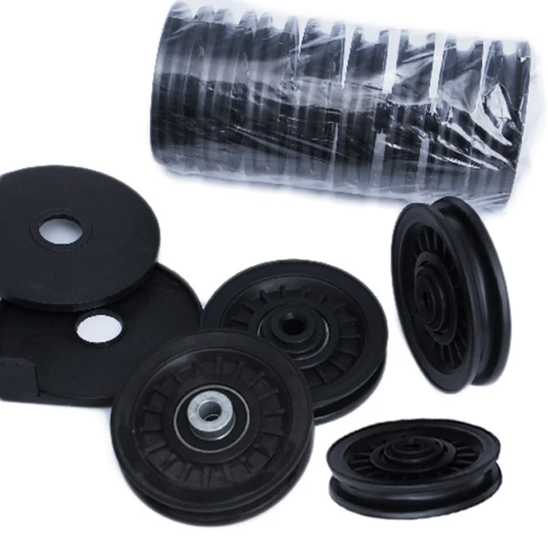 

1Pcs fitness gum Bearing Pulley 90mm Wearproof Nylon Bearing Pulley Wheel Cable Gym Universal Weight Loss Fitness Equipment