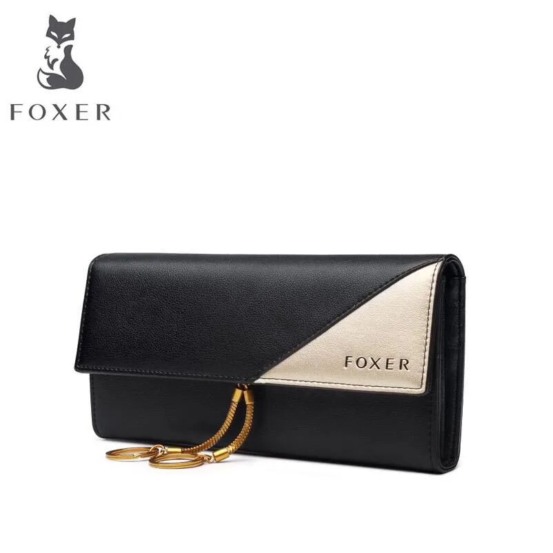 

Famous brand top leather women bag 2018 New Cowhide Long Wallet Fashion hit color mobile phone bag Envelope bag