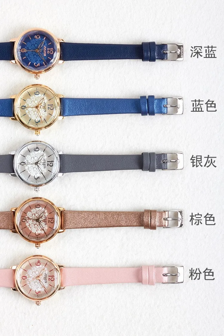 Новые женские часы Япония Mov Ретро часы изысканные модные платье браслет кожа резка девушка подарок на день рождения Julius 929
