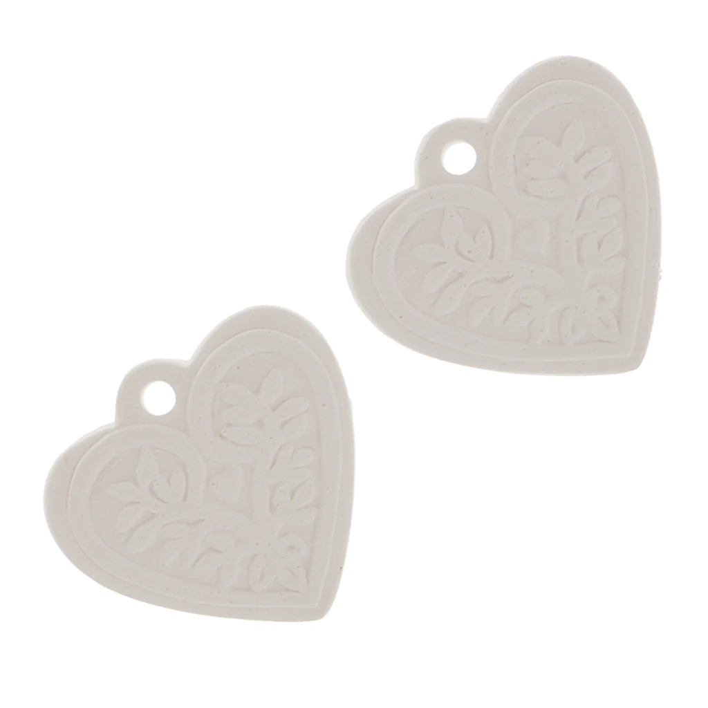

2x Heart Perfume Fragrance Aroma Stone For Aroma Oil Diffuser Air Freshener