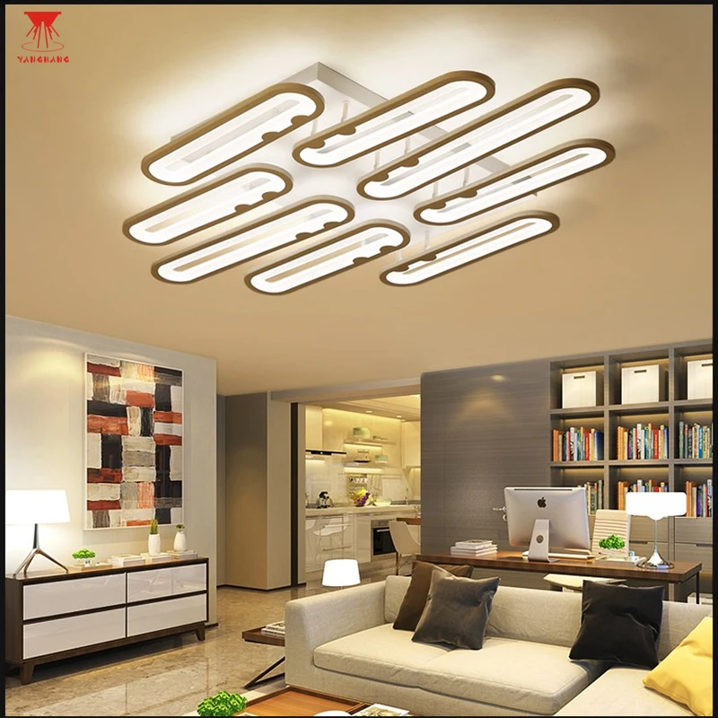 

Led Chandelier Modern For Living Room Bedroom Acrylic Ring Led Ceiling Chandelier Lighting Fixture Home LED Lustres
