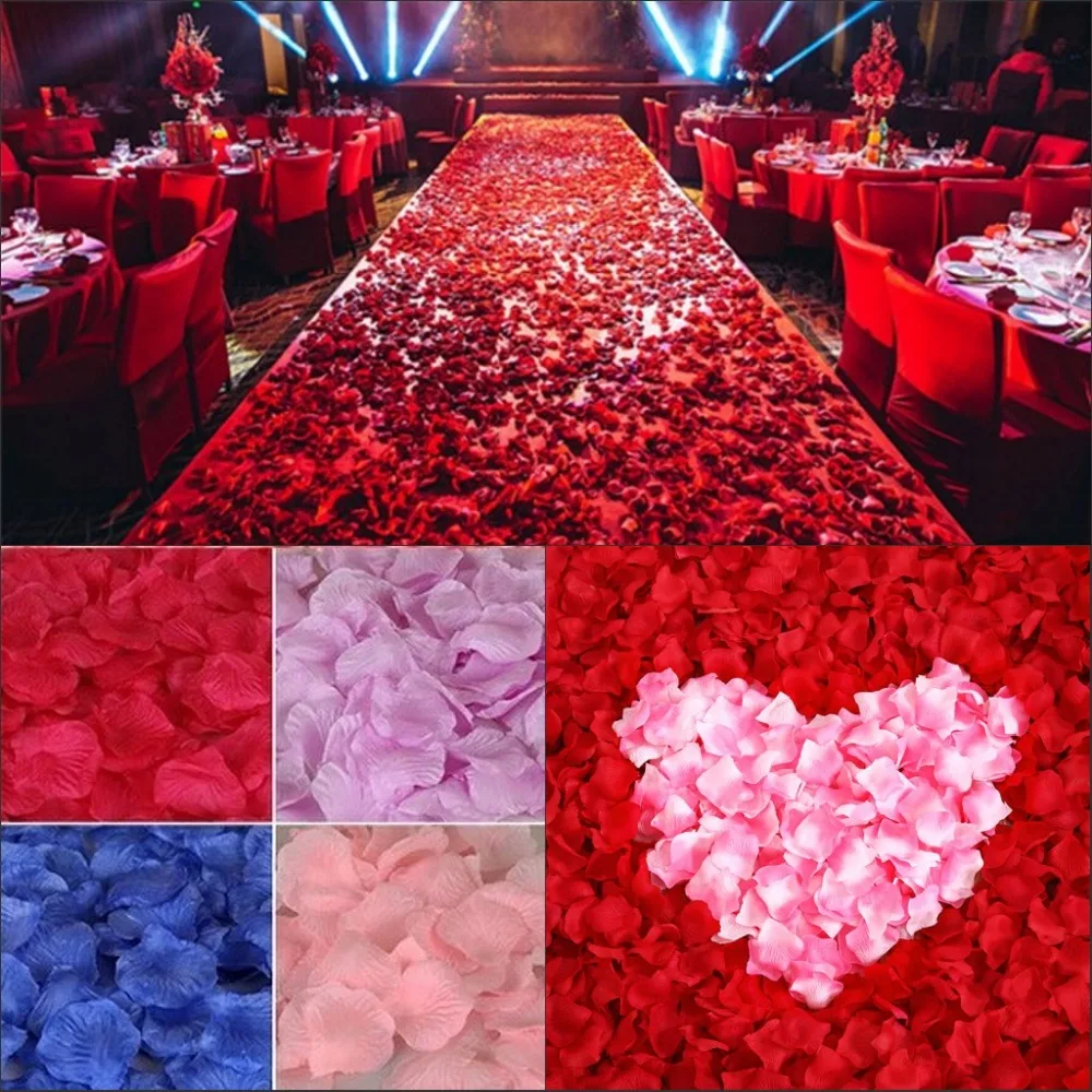2000pcs/lot Wedding Decorations Fashion Atificial Flowers Petalos de