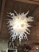 

style modern villa white clear glass crystal chandelier