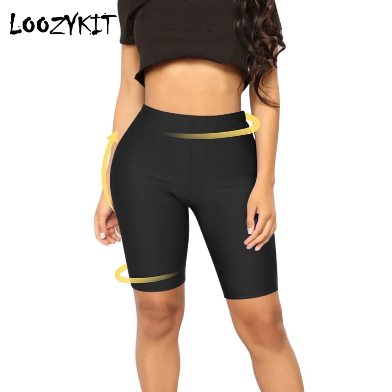 

Loozykit Women High Waist Elasticity Yoga Shorts Seamless Sport Leggings Tummy Control Workout Running Gym Fitness Short Pants