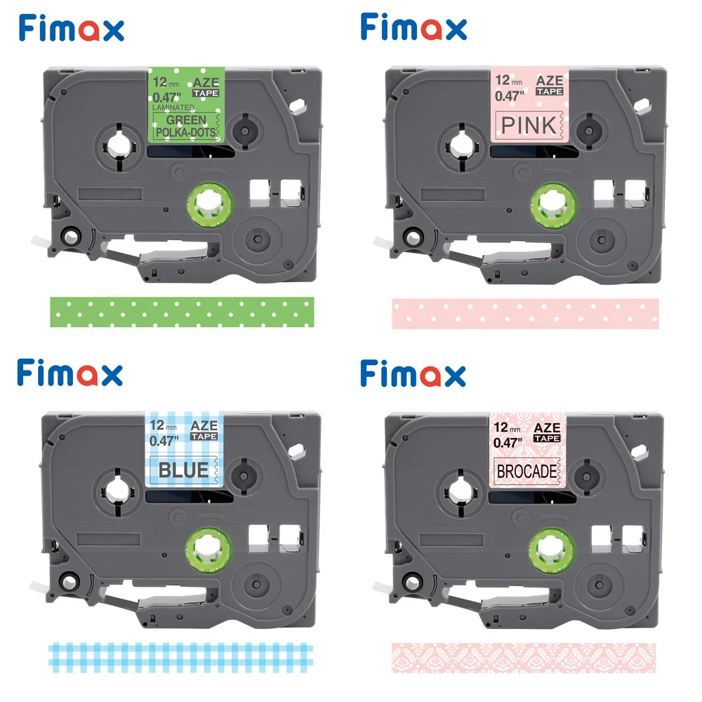 

Fimax 4 Pcs Flower pattern Tape Tze231 label tape compatible Brother p-touch printer Tze-231 12mm Tze335 Tze334 TZe-131 Tze231