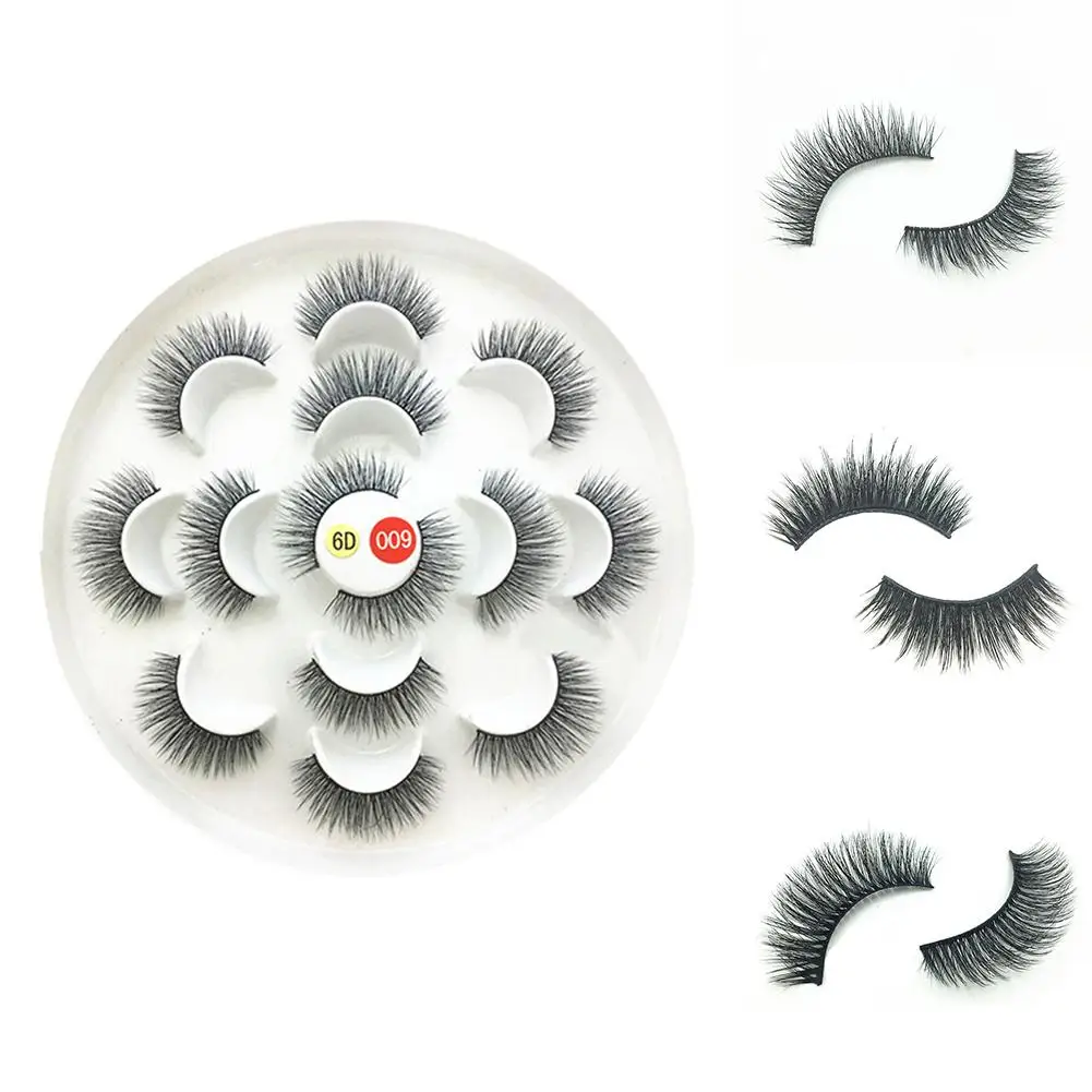 

7Pairs 6D Handmade Multi-layer Long Curly Soft Synthetic Fiber False Eyelashes