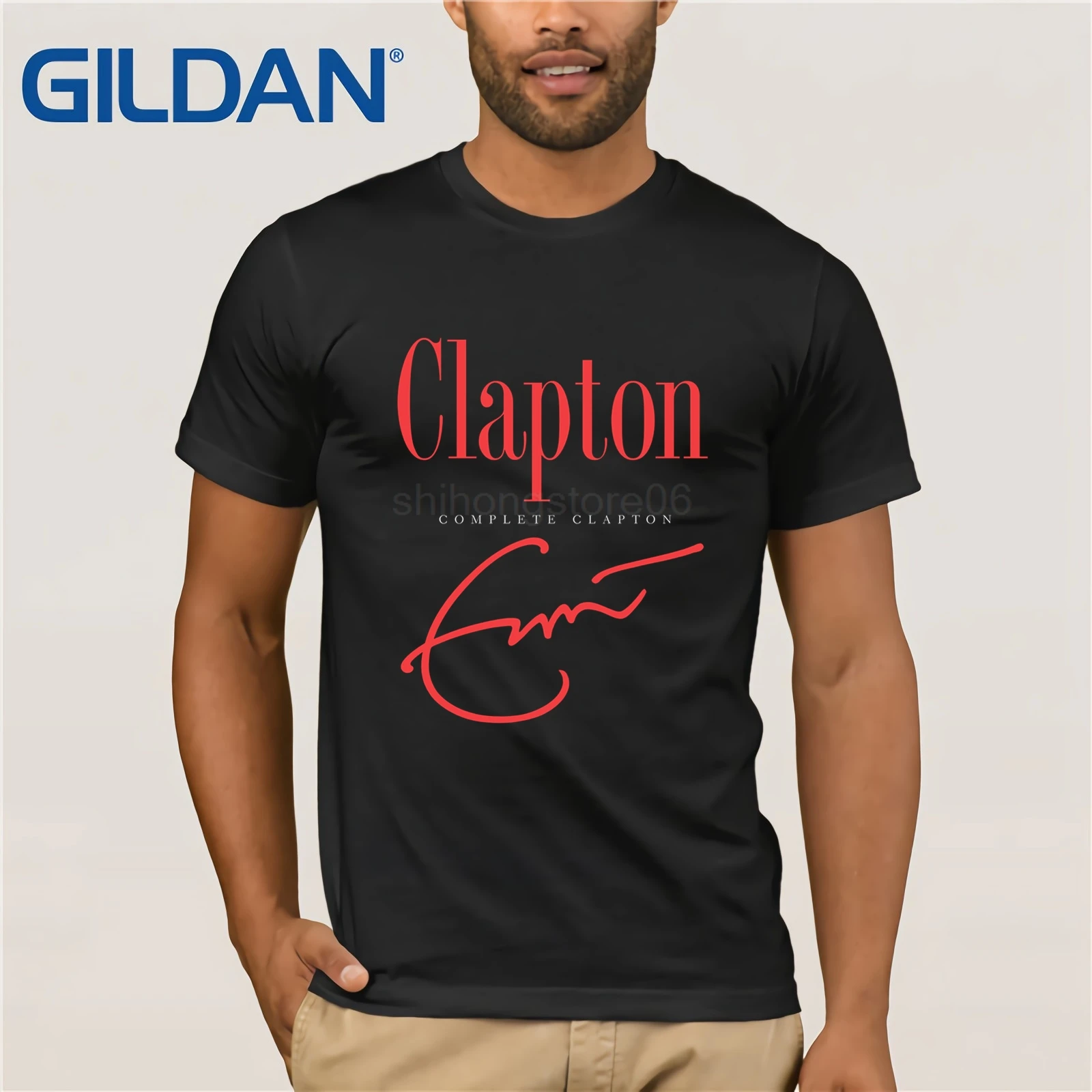 

ERIC CLAPTON Complete Clapton Rock Singer Men's Black T-Shirt Size S To 3XL 3D T Shirt Men Plus Size Cotton Tops Tee